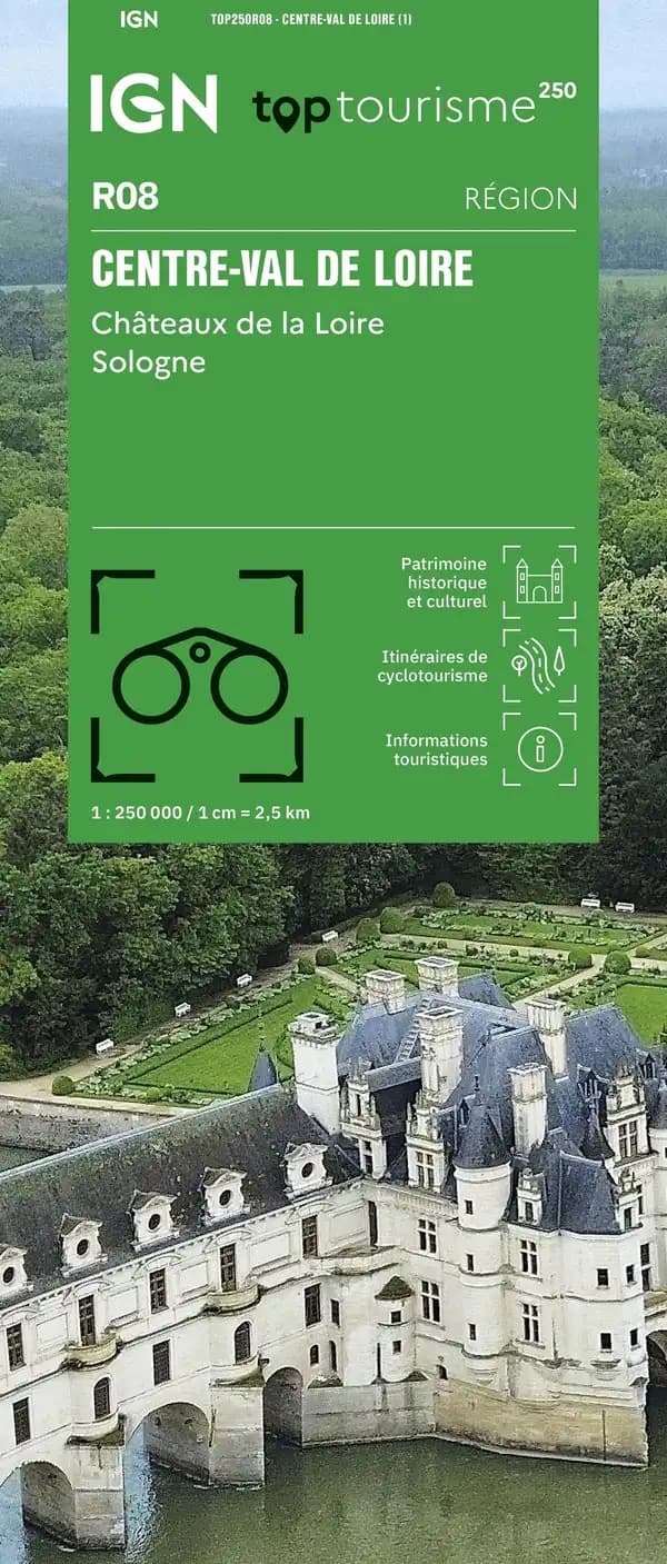 Centre-Val-de-Loire : châteaux de la Loire, Sologne (1re édition) Institut national de l'information géographique et forestière