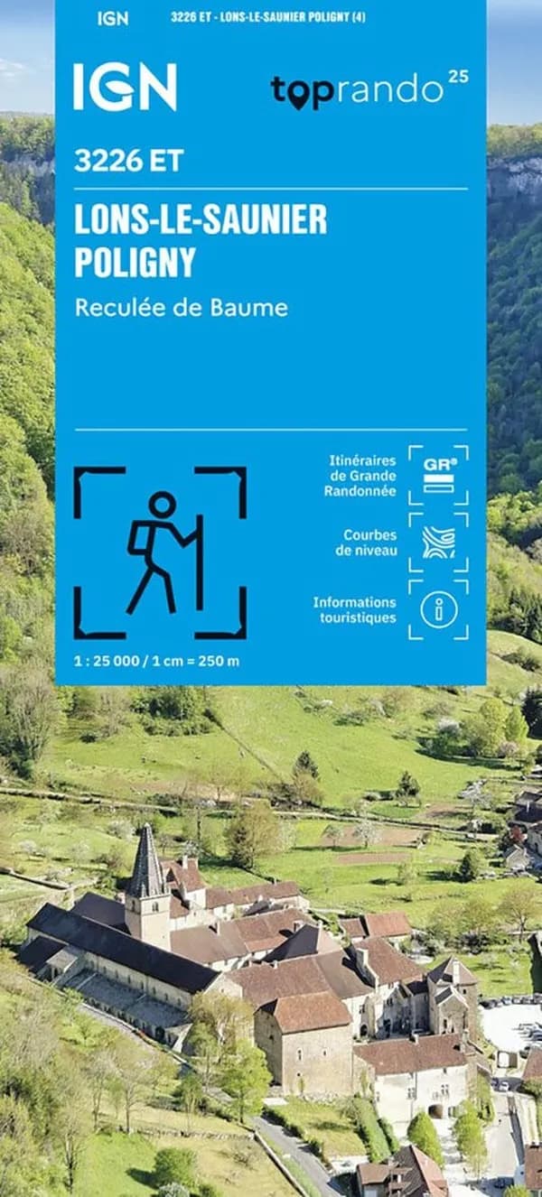 Lons-le-Saunier - Poligny : Reculée de Baume (Éd. 4) Institut national de l'information géographique et forestière ; [avec la collaboration de la Fédération française de la randonnée pédestre]
