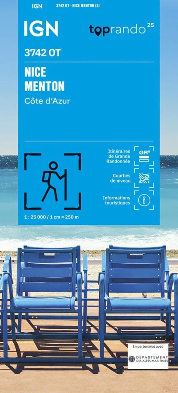 Nice - Menton : Côte d'Azur (Éd. 5) Institut national de l'information géographique et forestière ; [avec la collaboration de la] Fédération française de la randonnée pédestre