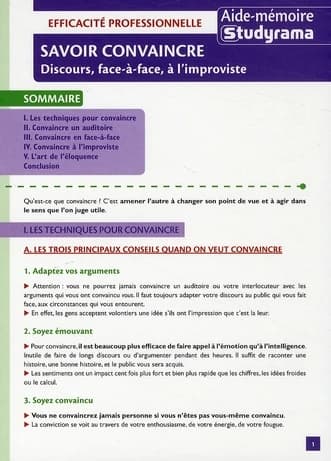 Efficacité professionnelle : savoir convaincre