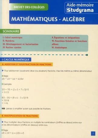 Mathématiques ; algèbre (2e édition)
