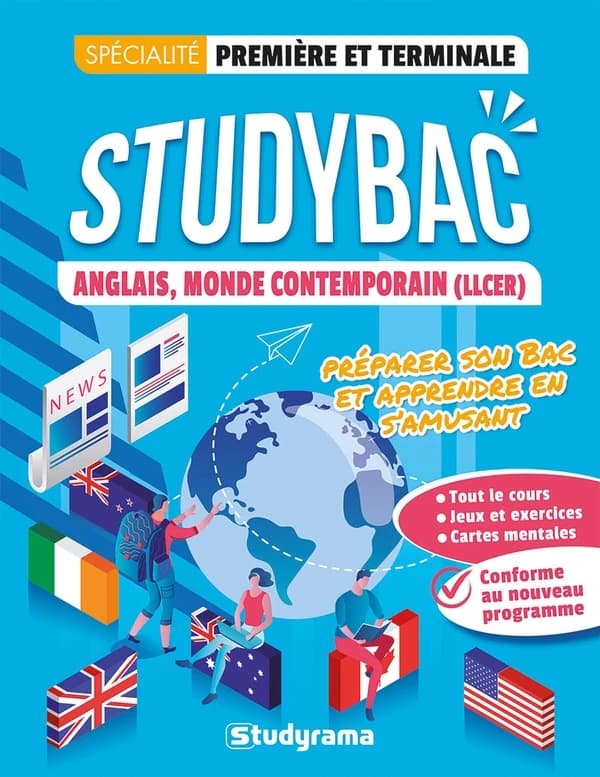 Studybac : anglais, monde contemporain ; première et terminale ; préparer son bac et apprendre en s'amusant