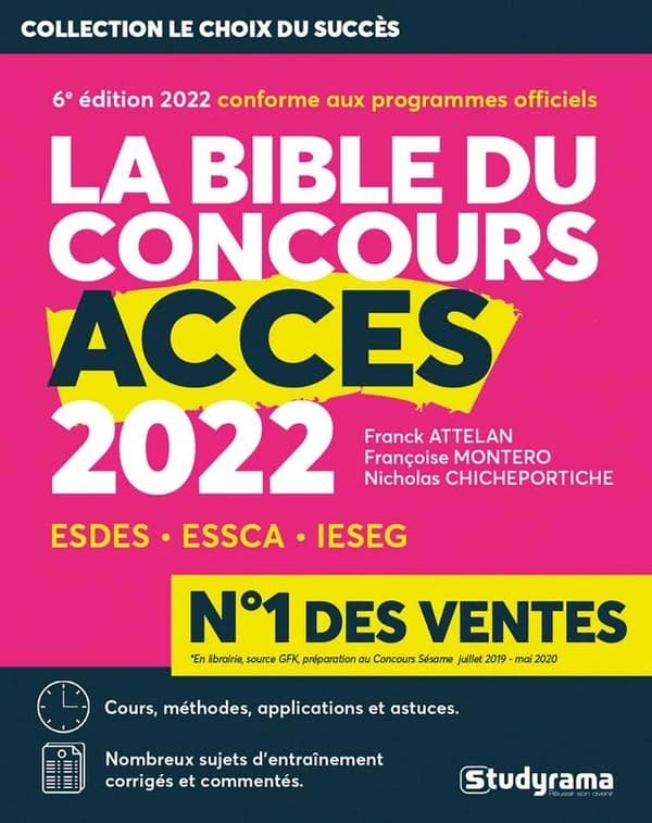 La bible du concours ACCÈS (6e éd. 2022 conforme aux programmes officiels) [sous la direction de] Franck Attelan ; Antoine Broudin, Nicholas Chicheportiche, Françoise Montero... [et al.]