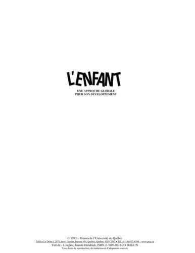 L' enfant : une approche globale pour son développement