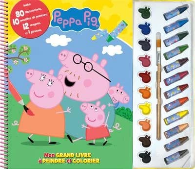 Mon grand livre à peindre et à colorier : Peppa Pig