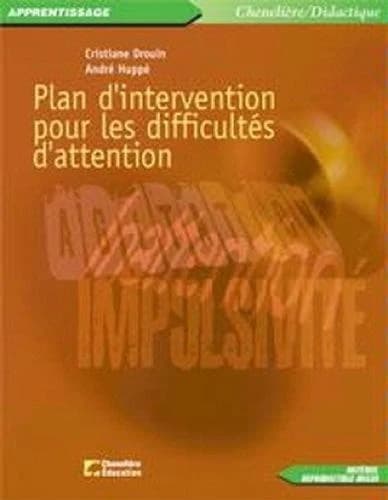 Plan d'intervention pour les difficultés d'attention