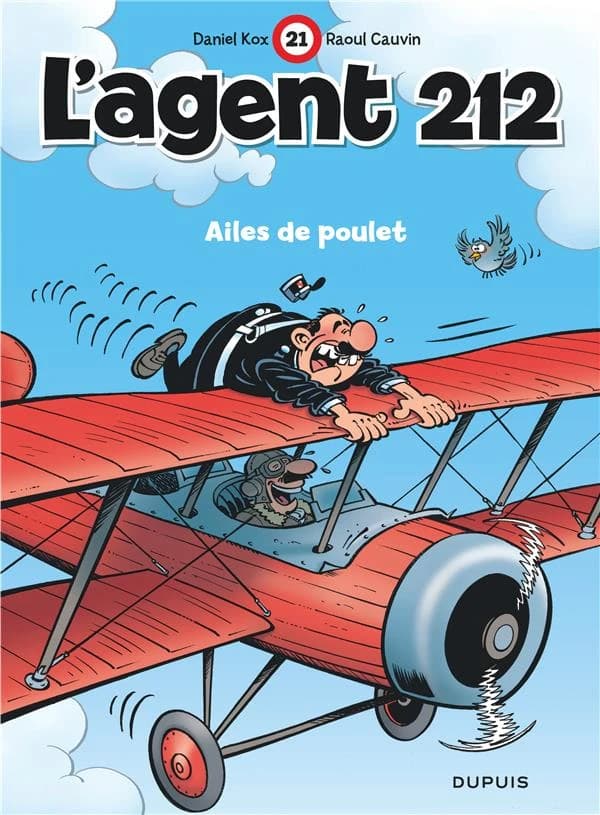 Ailes de poulet ([Nouvelle édition]) dessin : Daniel Kox ; scénario : Raoul Cauvin ; couleurs : Laurent Carpentier