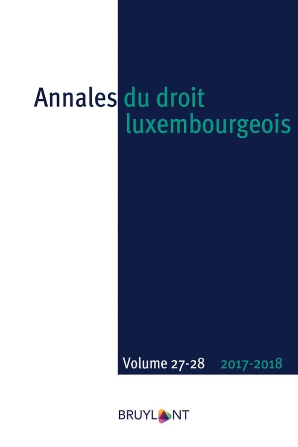 Annales du droit luxembourgeois Tome 27