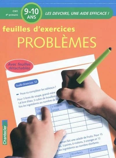 Feuilles d'exercices ; problèmes ; CM1 ; 9