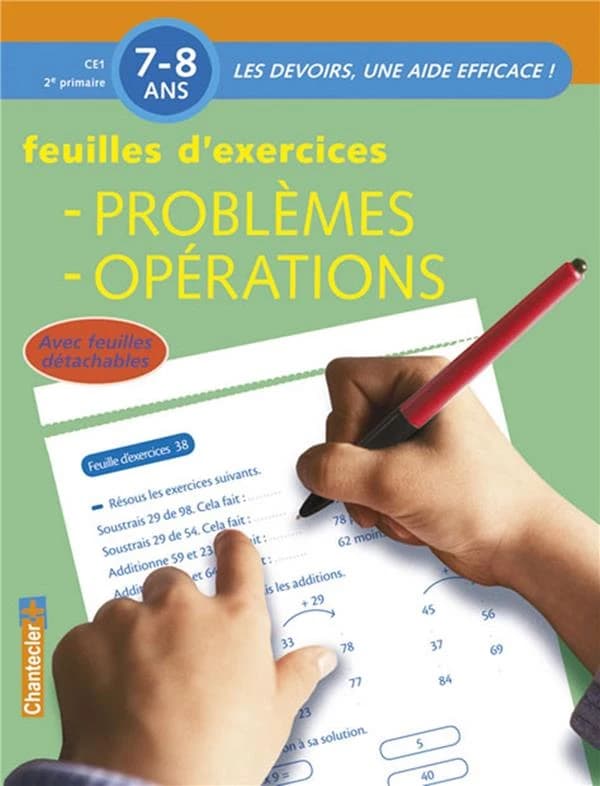 Problèmes, opérations ; CE1 ; feuilles d'exercices