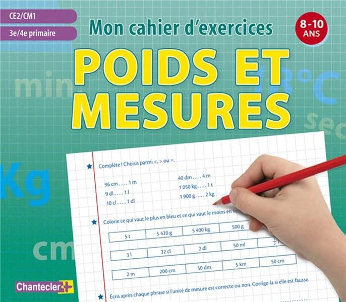 Poids et mesures : 8-10 ans
