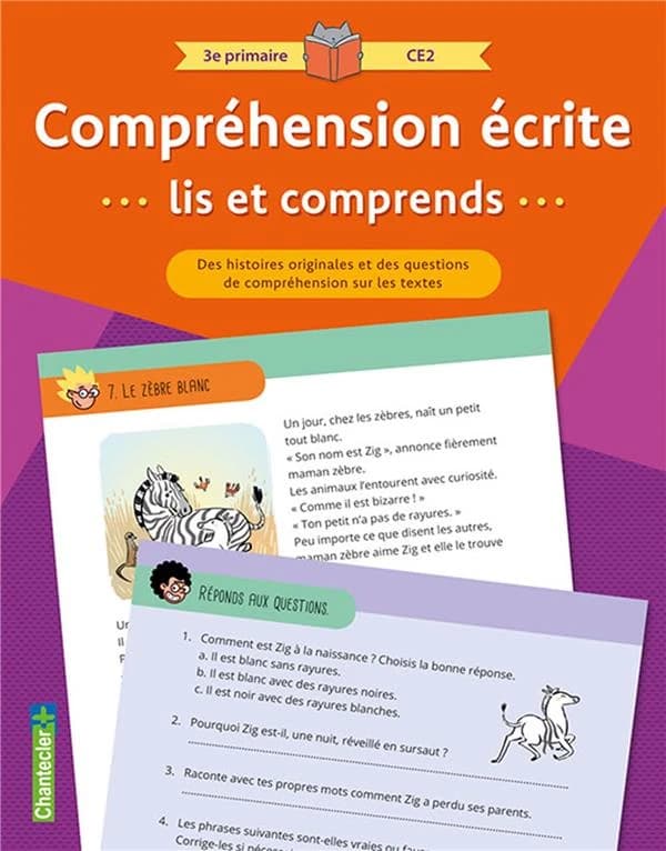 Compréhension écrite ; lis et comprends ; 3e primaire, CE2