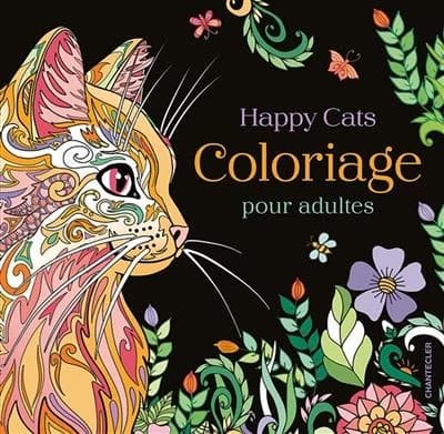 Happy cats : coloriage pour adultes : [Album à colorier]