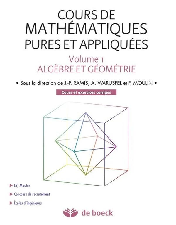 Algèbre et géométrie : cours et exercices corrigés