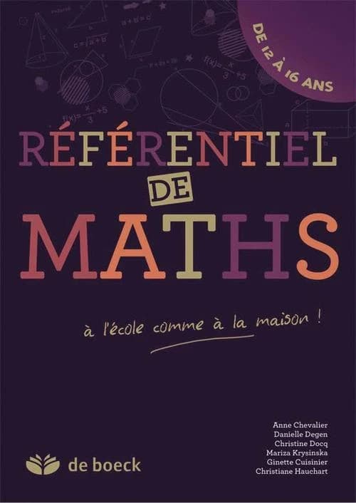 Référentiel de maths : à l'école comme à la maison