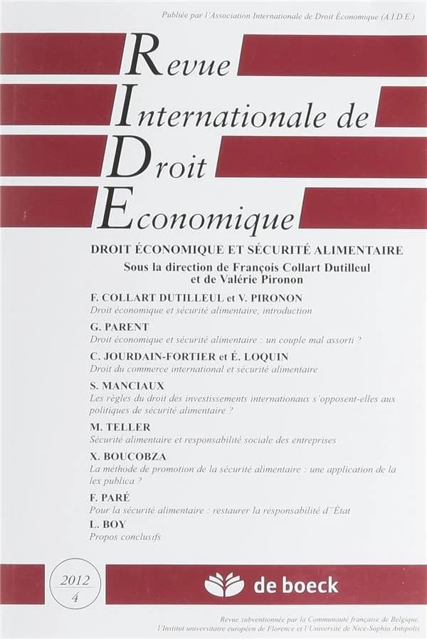 Revue internationale de droit économique n.2012