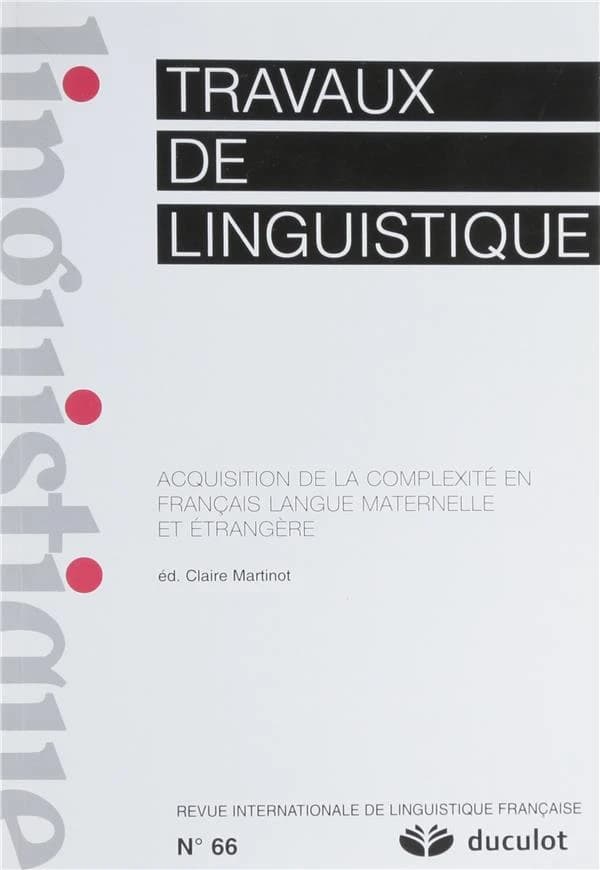 Travaux de linguistique n.66