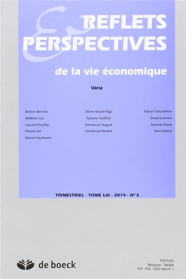 Reflets et perspectives de la vie économique n.2014