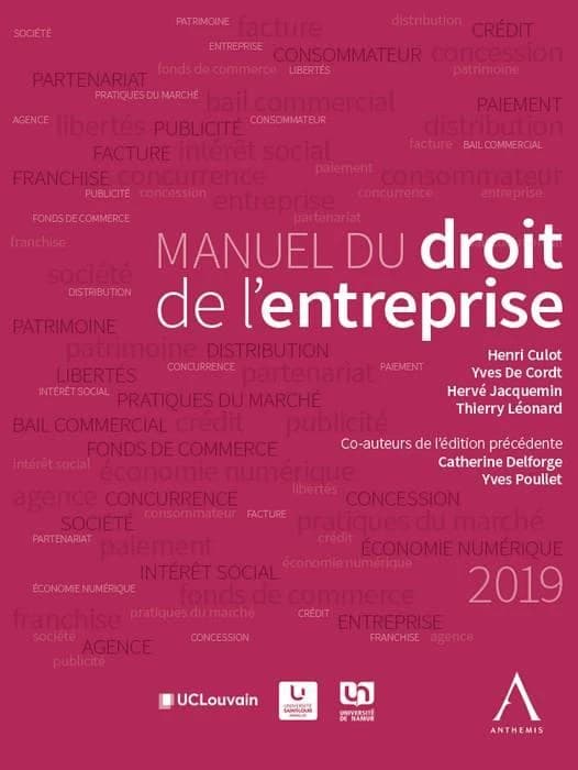 Manuel du droit de l'entreprise (édition 2019)