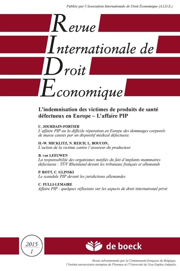 Revue internationale de droit économique n.2015