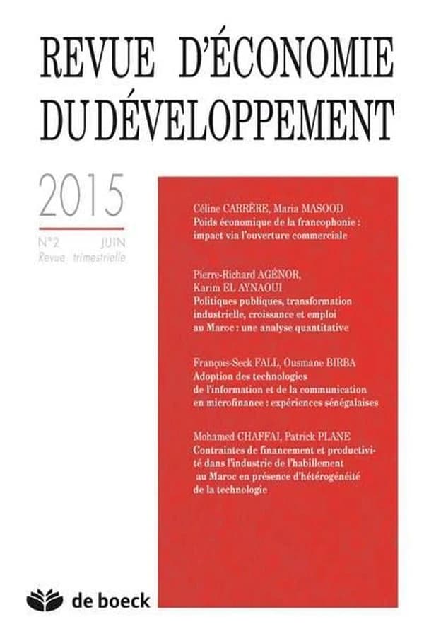 Revue d'économie du développement n.2
