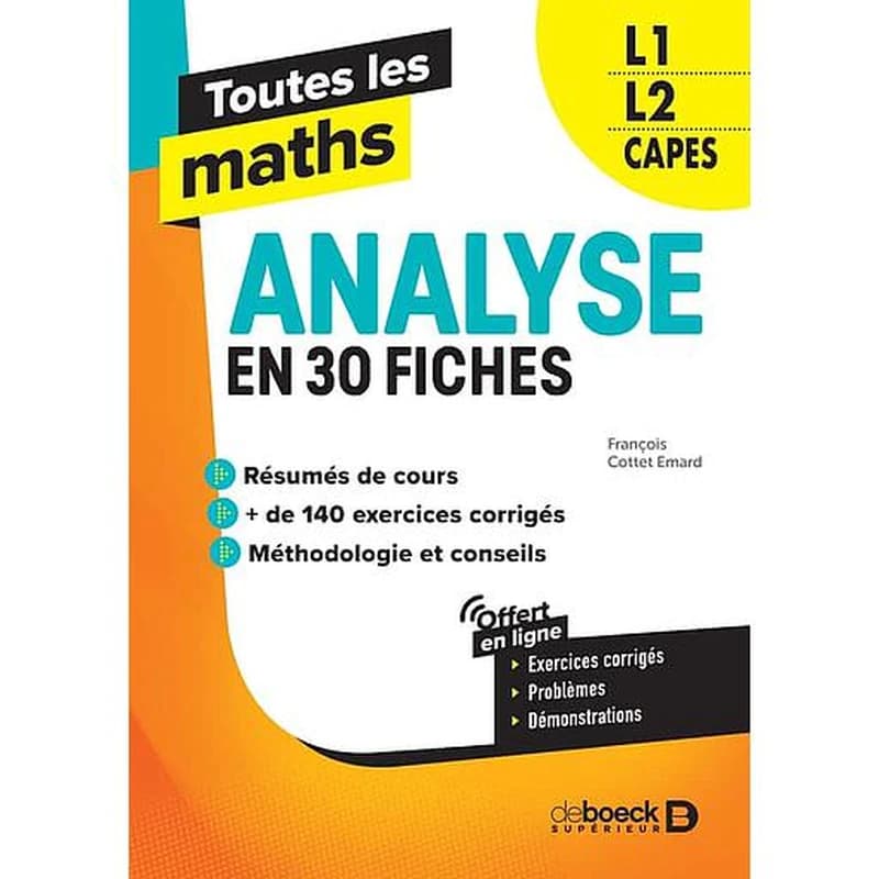 Toutes les maths : analyse en 40 fiches