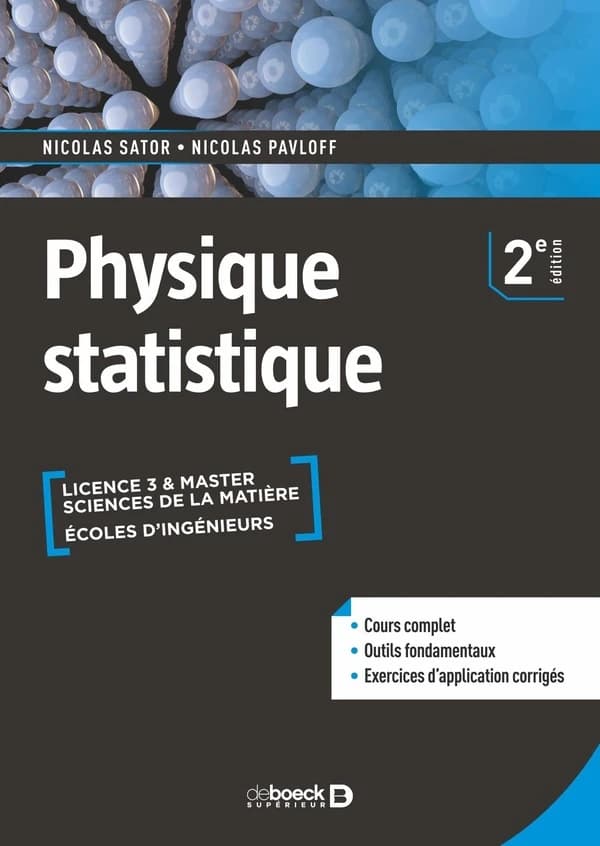 Physique statistique (2e éd.) Nicolas Sator, Nicolas Pavloff