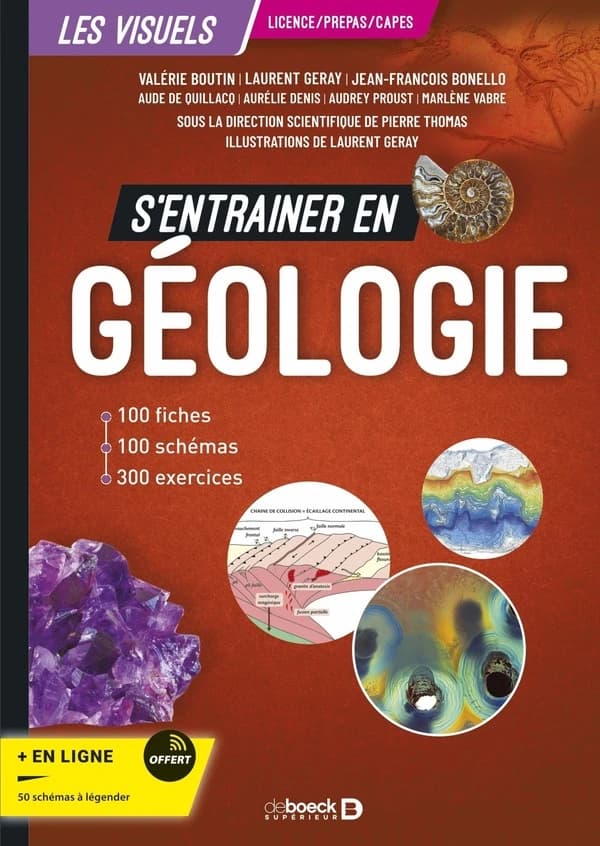 S'entraîner en géologie : 100 fiches, 100 schémas, 300 exercices : licence, prépas, Capes