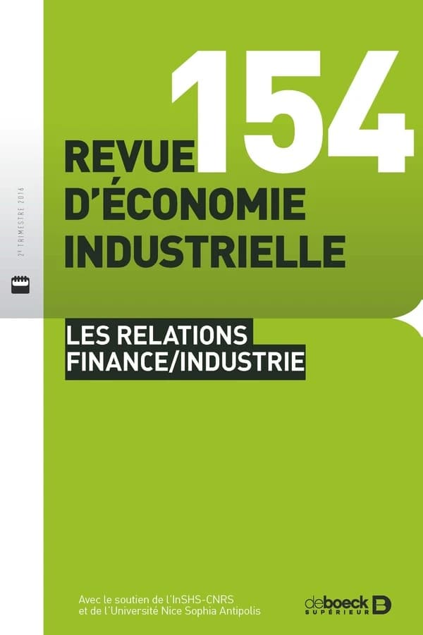 Revue d'economie industrielle 2016