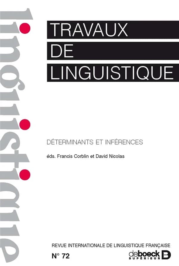 Travaux de linguistique 2016