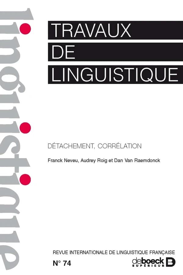 Travaux de linguistique 2017