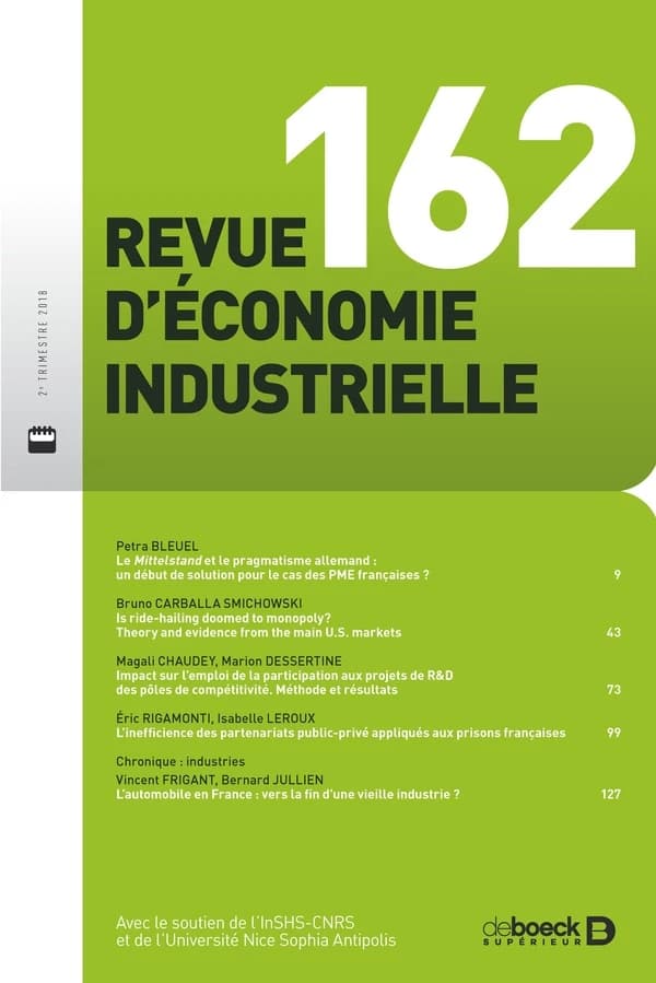 Revue d'économie industrielle 2018