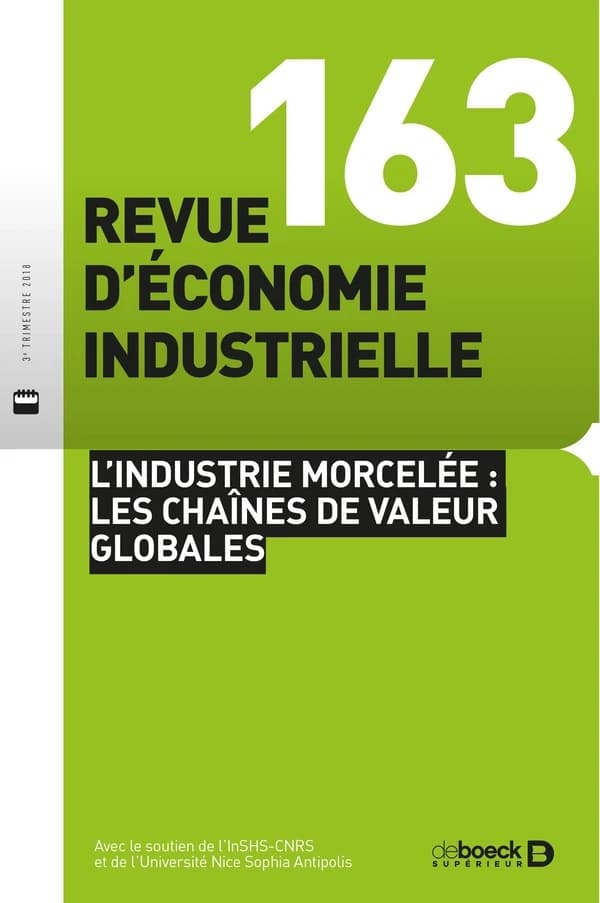 Revue d'économie industrielle 2018