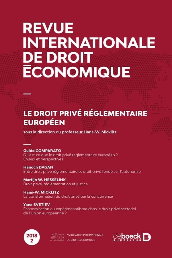 Revue internationale de droit économique 2018