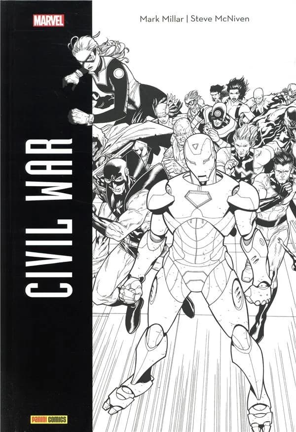 Civil war ([Éd.] en noir et blanc) scénario, Mark Millar ; dessin, Steve McNiven... ; traduction, Khaled Tadil ; lettrage, Elleti...