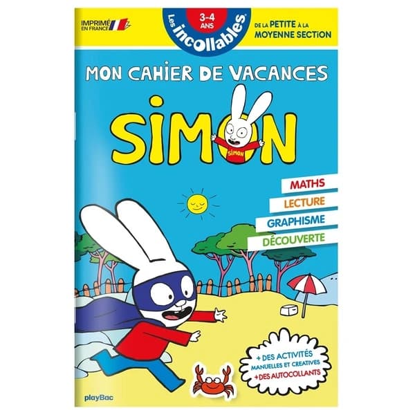 Les incollables : cahier de vacances Simon ; de la PS à la MS
