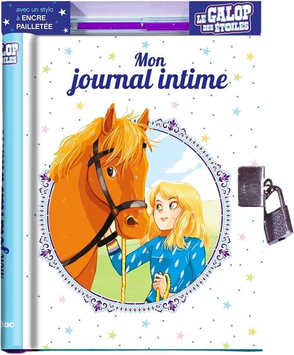 Mon journal intime Le galop des étoiles : Avec un stylo à encre pailletée