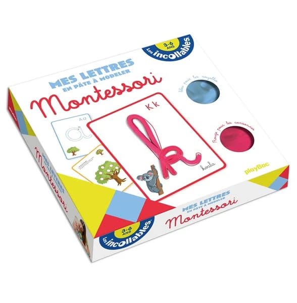 Les incollables : Montessori : mes lettres en pâte à modeler