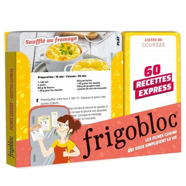 Frigobloc : les fiches cuisine qui vous simplifient la vie ; 60 recettes express