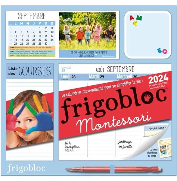 Frigobloc hebdomadaire Montessori (édition 2024)