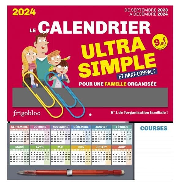 Frigobloc le calendrier ultra simple et maxi-compact pour une famille organisée (édition 2024)