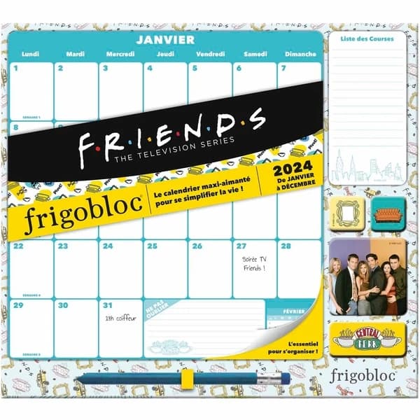 Frigobloc : mensuel ; déco Friends (édition 2024)