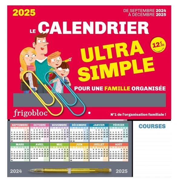 Frigobloc : Le calendrier ultra simple pour une famille organisée (édition 2025)