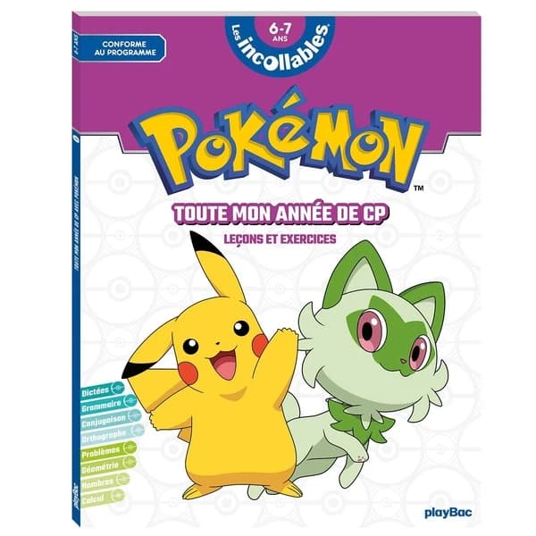 Les incollables : Toute mon année de CP avec Pokémon ; Leçons et exercices