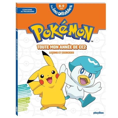 Les incollables : Toute mon année de CE2 avec Pokémon ; Leçons et exercices