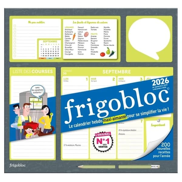 Frigobloc Hebdomadaire : Calendrier d'organisation familiale