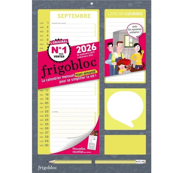 Frigobloc Mensuel Compact : Calendrier Compact