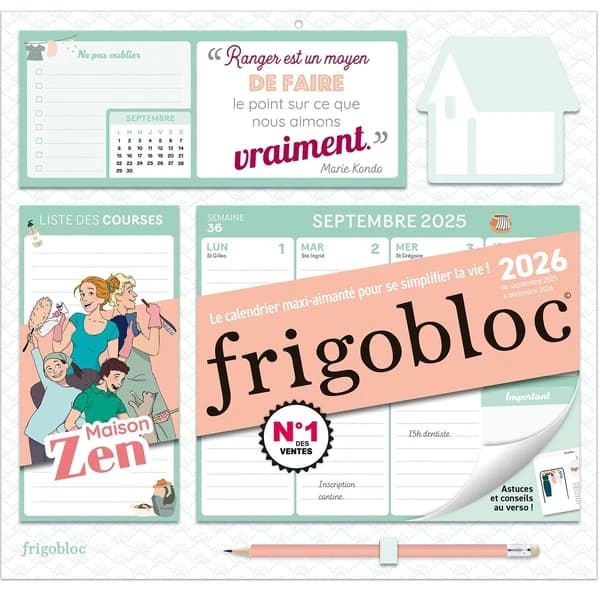 Frigobloc Hebdomadaire Maison Zen (édition 2026)