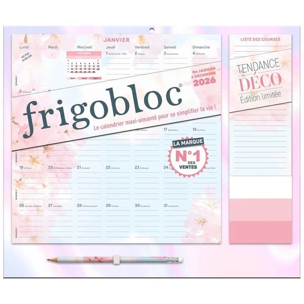 Frigobloc : Mensuel ; Tendance déco Rose (édition 2026)