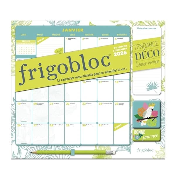 Frigobloc : Mensuel ; Déco Végétal (édition 2026)